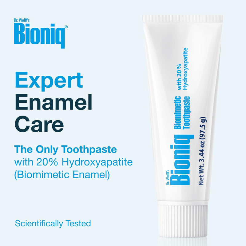 Bioniq Classic - 20% Hydroxyapatite Toothpaste, bioHAP and Fluoride Free for Daily Use, Clinically Tested - Our Expert Enamel Care, Mint Flavor - 3 x 3.44 Oz 3.44 Ounce (Pack of 3)