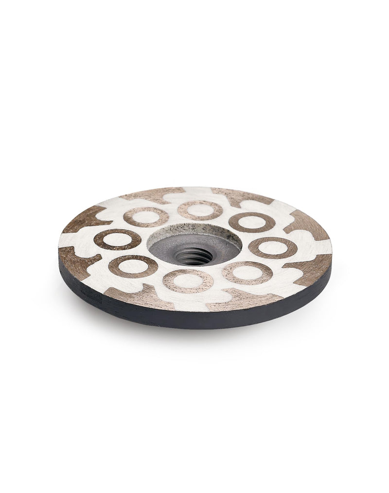 4" Flat Resin Diamond Cup Wheels，Diamond Cup Wheels with 5/8“-11 Thread for Granite，Marble and Engineered Stone Fine