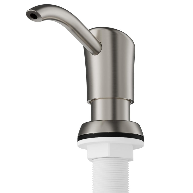 Karran SD45 Kitchen Soap Dispenser, Built-in Countertop Soap/Lotion Pump with 47" Extension Tube for Large Bottles, Dual Refill System, Commercial-Grade Durability in Spot Free Stainless Steal
