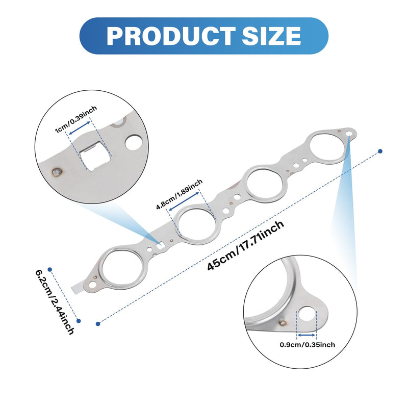 12617944 Exhaust Manifold Header Gasket with Bolts Compatible with Chevy Silverado Camaro Caprice Corvette Tahoe GMC Sierra CTS Escalade LS1 LS2 LS3 LS6 LQ4 LQ9 LM7 4.8L 5.3L 5.7L 6.0L 6.2L