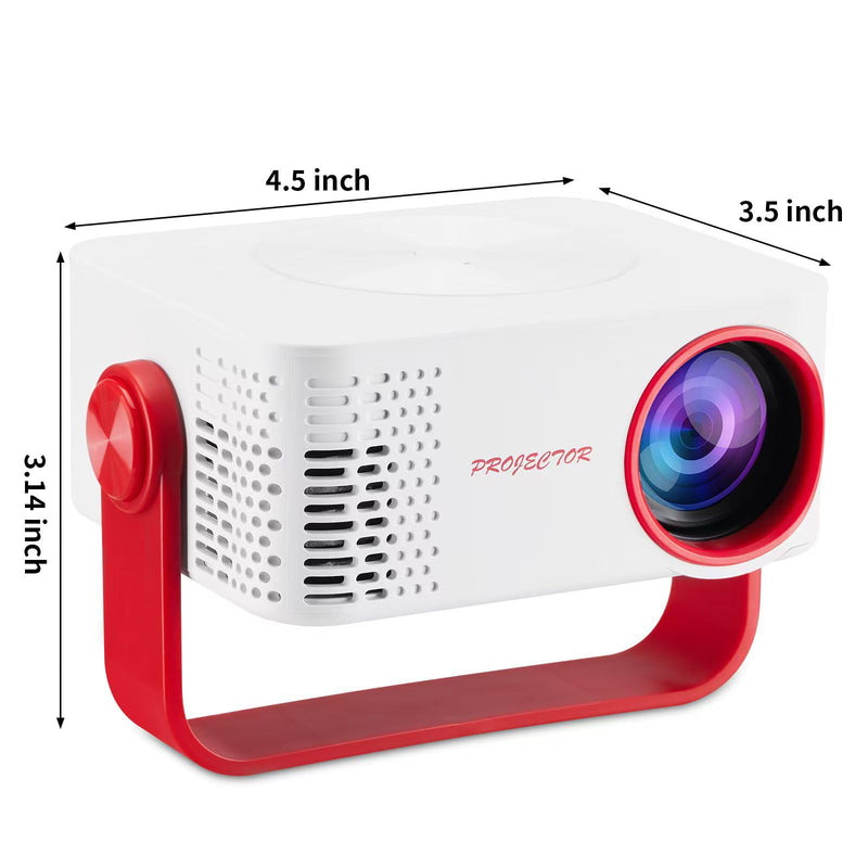 Mini Projector, Portable Projector Upgraded Full HD 1080P Resolution, Smart Movie Projector with WiFi,180° Rotatable Stand, Compatible with iOS/Android/Windows/USB/HDMI