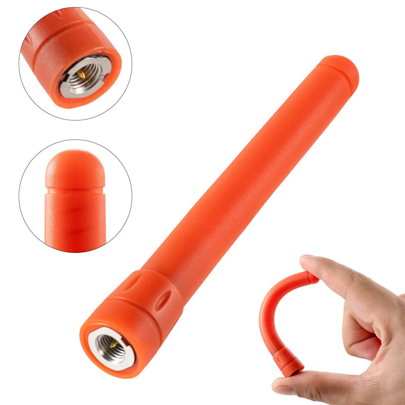 Extended Long Range Flexible Receiver Soft Whip GPS Antenna(Orange) for Garmin Alpha 100 200 200i Astro 220 320 430 (2 Pack), Eifagur Orange