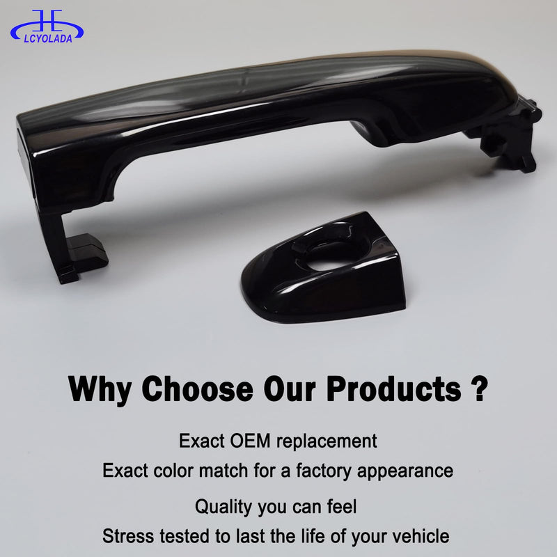 Exterior Door Handle Front Left Driver Side Compatible with Toyota Camry 2012 2013 2014 2015 2016 2017 - Without Smart Entry System