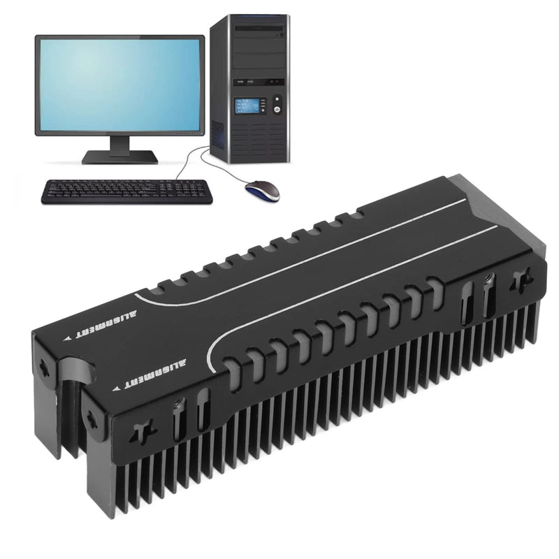 M.2 SSD Cooler with Thermal Pad for PC Office, 2280 M.2 SSD Heatsink with 38 Cooling Fins, Effective Heat Dissipation.