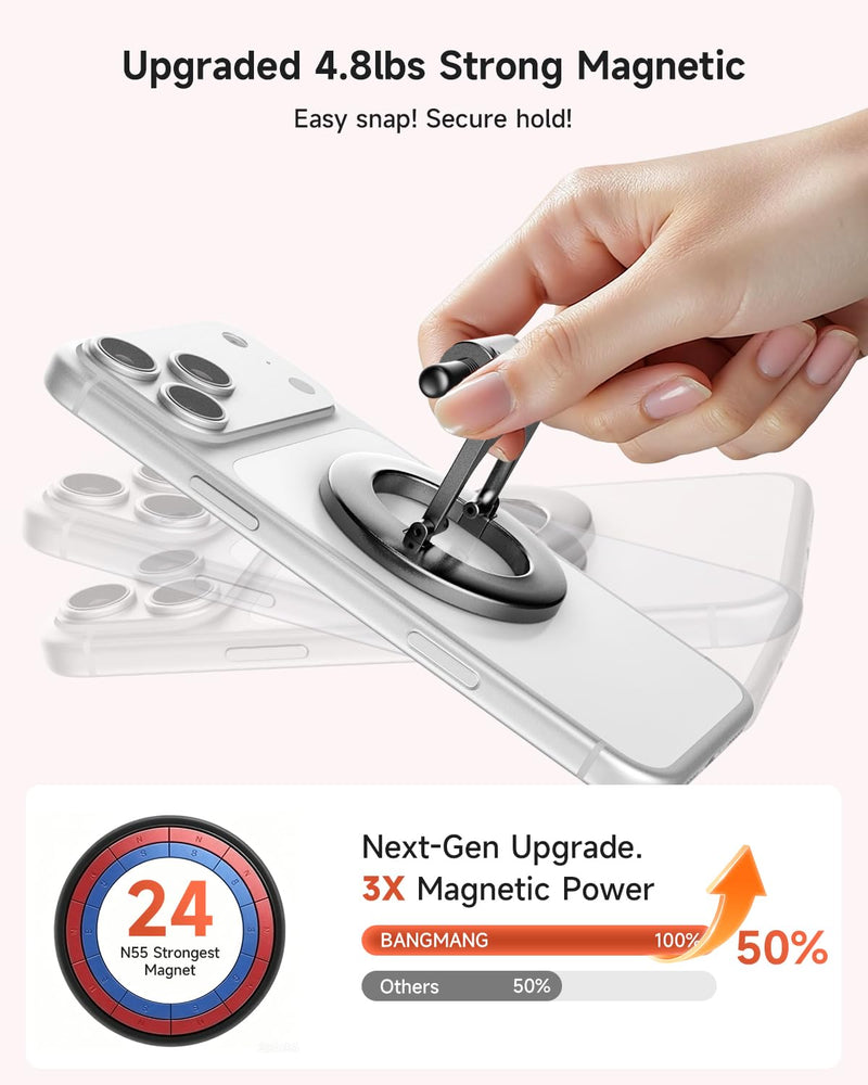 Magnetic Cell Phone Umbrella for Sun, Universal Anti-Glare Umbrella for iPhone UPF45+ Heat UV Protection, Outdoor Anti-Reflective Sun Visor for Cellphone/Android/Kindle Vacation Essentials Black