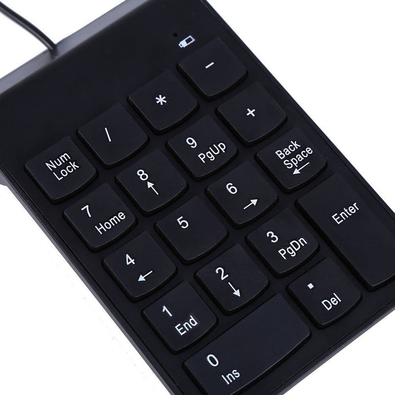 USB Numeric Keypad, 18 Keys Mini Number Pad Plug and Play, Spillproof Dust Proof, with Ergonomic Tilt for Laptop Desktop PC Notebook