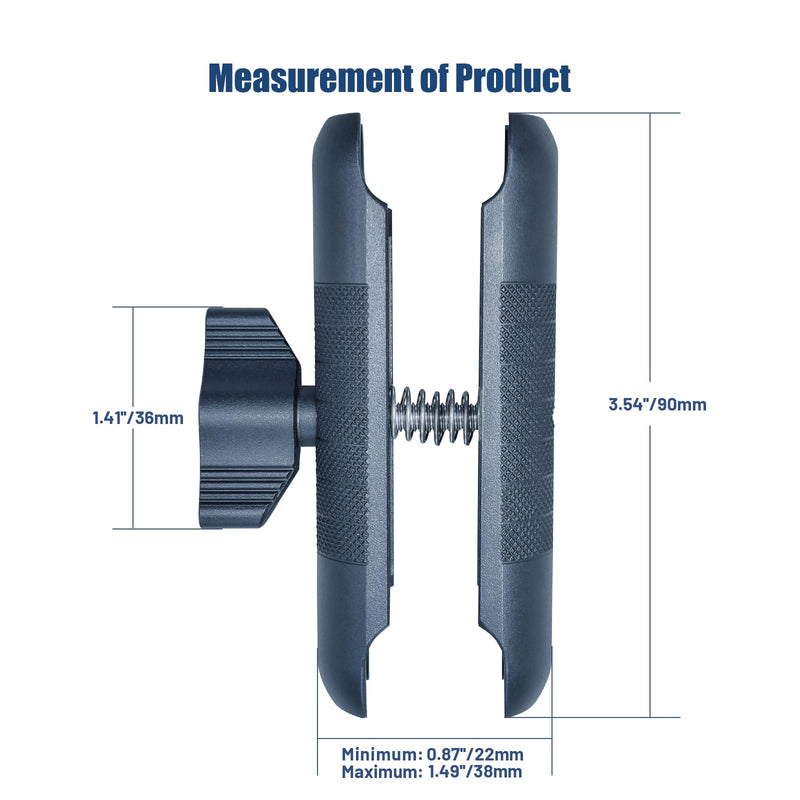 Double Soket Arm Long Arms High Strength Aluminum Alloy Compatible with RAM Mounts B Size 1" Ball Mount Adapter Components (90mm-3.54") L-90MM