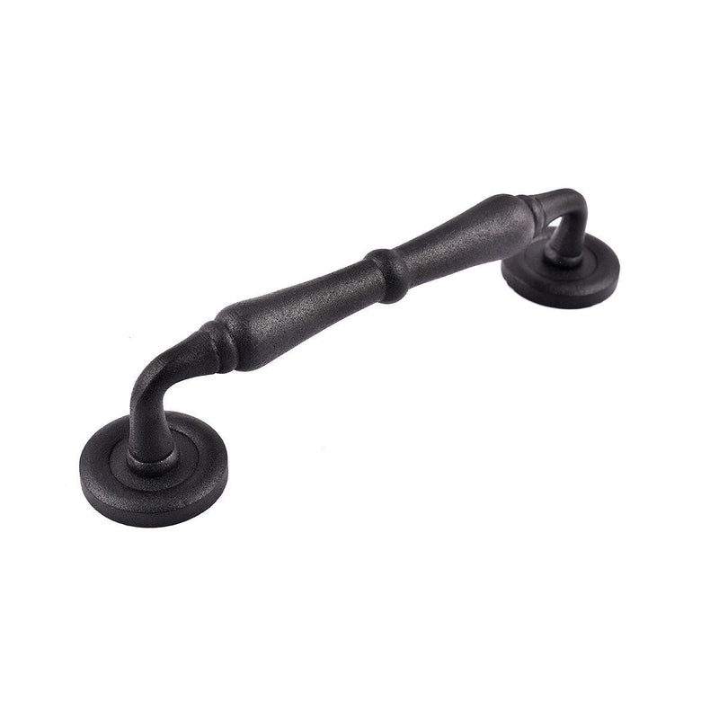 Renovators Supply Manufacturing Black Door Pull Handle 9" H Cast Iron Colonial Antique Design Colonial Spindle 9" Pack of 1