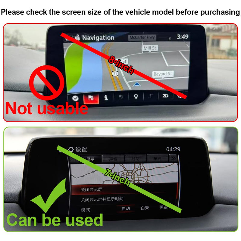 Car Phone Holder for Mazda CX-5 2017-2020 7-inch Screen | [Not Fit 8-inch Screen] Auto Accessories Auto Lock Hands Free Cell Phone Mount Car fits for iPhone & All Smartphones For CX-5 2017-2020, 7" Screen