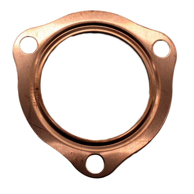 2.5 Inch Header Collector Gaskets(1 Pair) 2pcs Copper Header Exhaust Collector Gaskets 2 1/2" Exhaust Gaskets Durable Reusable for All SBC BBC 302 350 454 (3 Bolt Pattern)