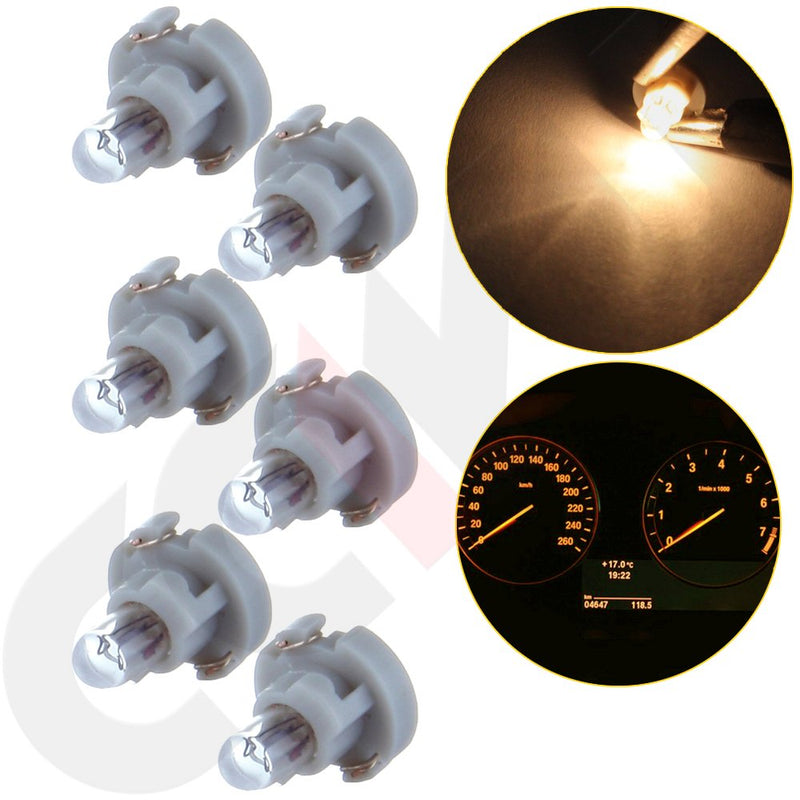 cciyu 6 Pack Warm White T3 Neo Wedge Halogen Bulb Replacement fit for A/C Light 12V