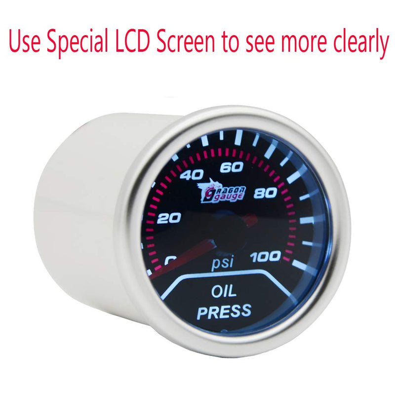 ESUPPORT Car 2" 52mm Oil Press Gauge Meter Pressure Automotive