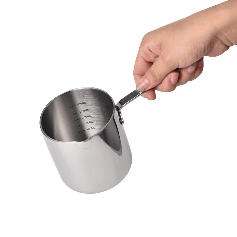 IMEEA 10oz / 300ml Butter Warmer Single-Serve Milk & Sauce Heating Pan 18/10 Tri-Ply Stainless Steel Mini Pot 10 fl oz