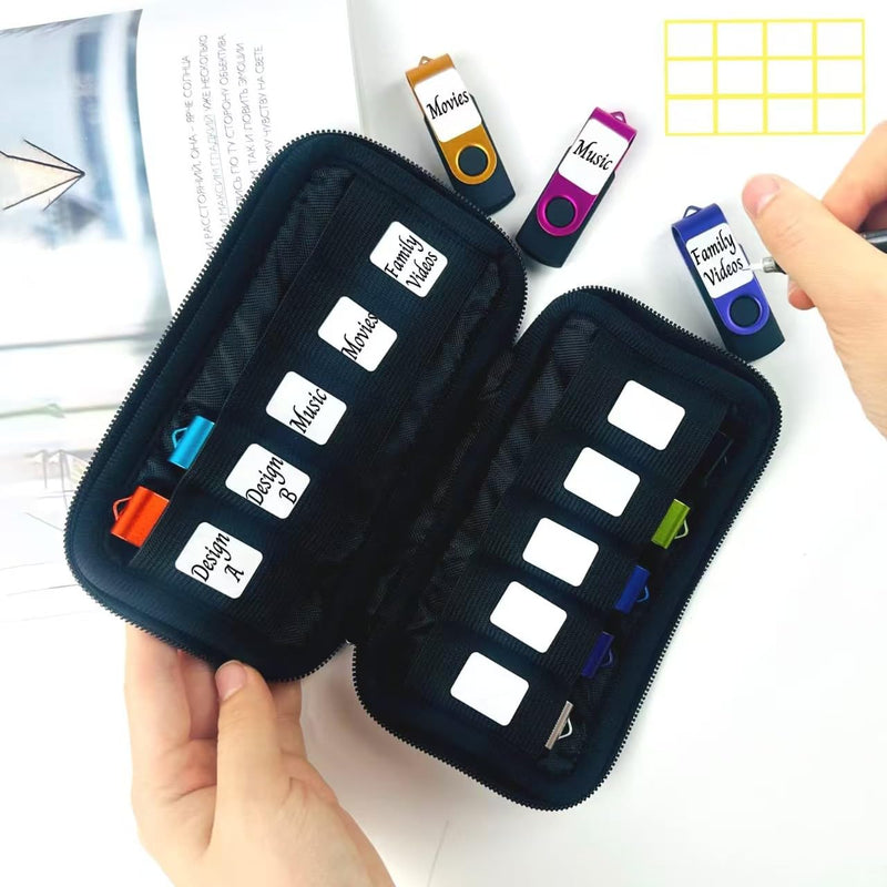Flash Drive Storage Bag - Durable chloroprene Rubber Storage Box Suitable for USB Hard Drive Storage Cards (Small-Scale) small-scale