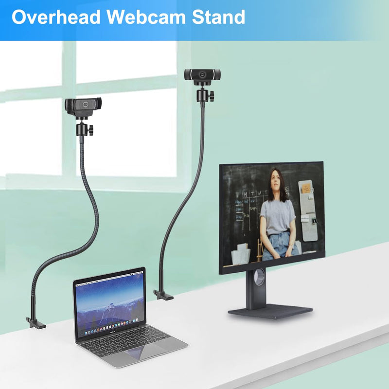 Webcam Stand 28 Inch, Flexible Webcam Arm Desk Mount with Phone Holder, Gooseneck Webcam Mount Arm for Logitech Webcam C922 C930e C920S C920 C615 C960 C920x and BRIO 4K NexiGo N60