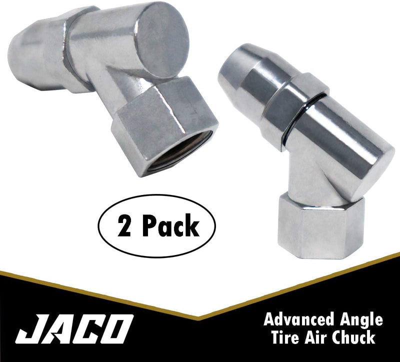 JACO Advanced Angled Tire Air Chuck - 1/4" NPT (Pack of 2) (Open Flow) Open Flow