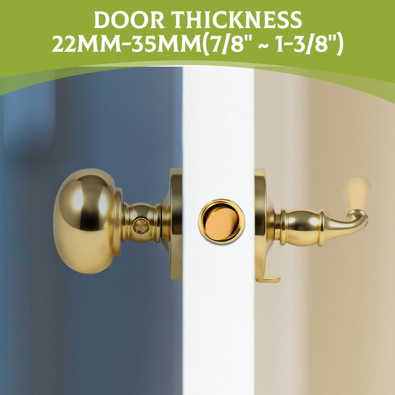 Hicarer 1 Pcs Solid Brass Storm Door Latch Storm Screen Door Latch Screen Doors Handle Storms Handle Replacement Lock Screens Hardware (Polished Brass) Polished Brass