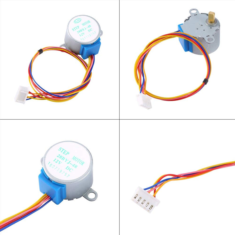 Step Motor, 12V 4 Phase Stepper Motor 28BYJ-48-12V, 5 Wire, ULN2003 Chip, Valve Gear, Reduction, DIY Project, Electric Motors