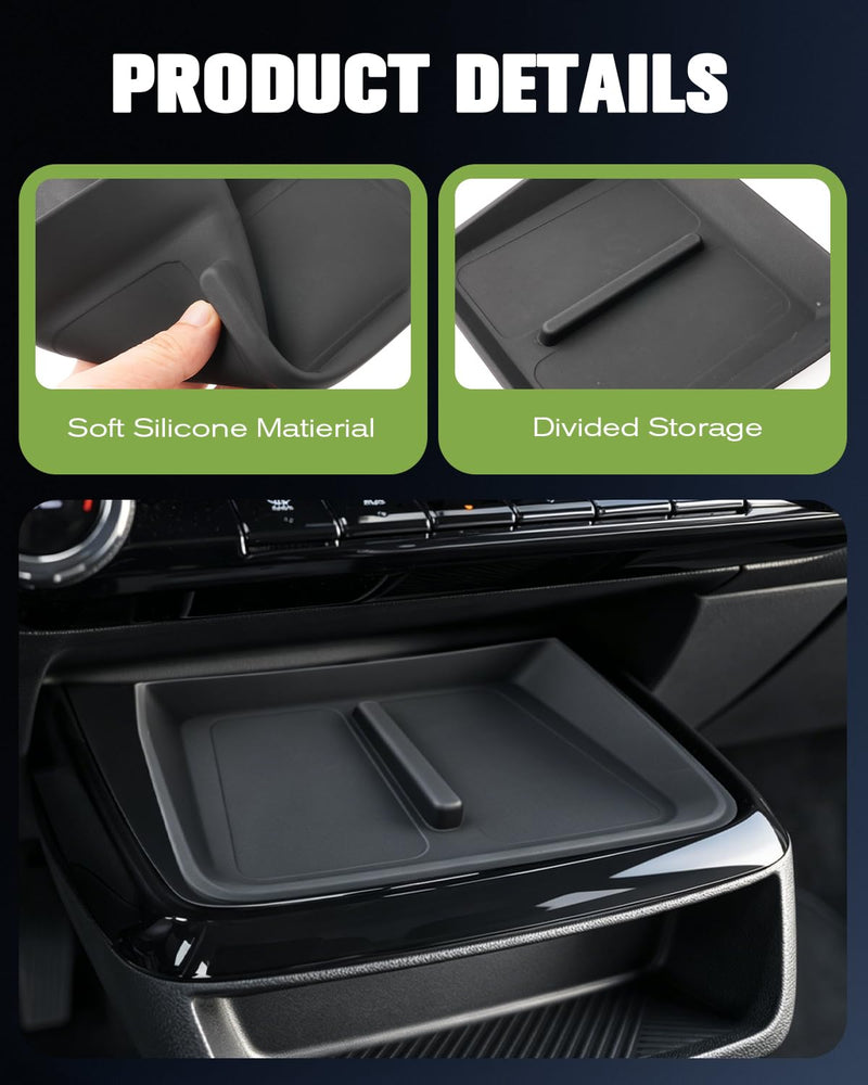 YEE PIN 2027 Chevy Bolt Charging Mat Passenger Compartment Mat Center Console Wireless Charging Silicone Pad for 2027 Bolt LT/RS Non-Slip Protective Pad for 2027 Chevy Bolt Accessories Bolt 2027 Mats (3 Piece)