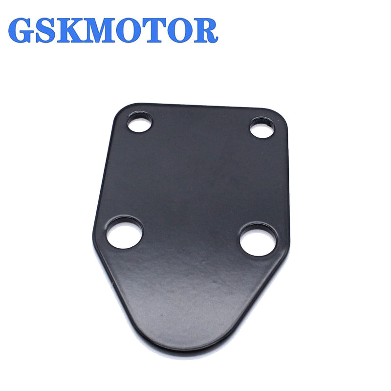 SBC Black Fuel Pump Block Off Plate With Gasket 283 327 350 383 400 SB Chevy
