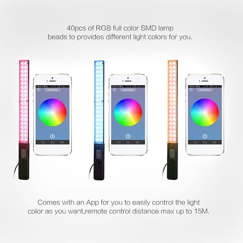 YONGNUO YN360 LED Video Light, RGB Colorful Professional Photo Ice Light, with Adjustable Color Temperature 3200K-5600K