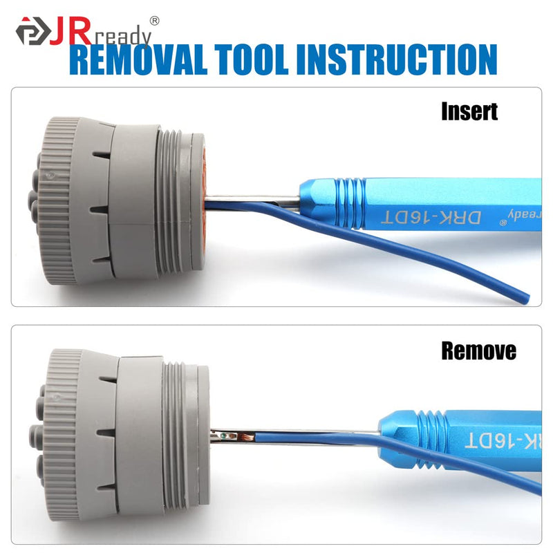 JRready ST5231 Deutsch Pin Removal Tool DRK-20DTM DRK-16DT DRK-12DTP with DRK-RT1B, Connector Release Tool for Deutsch Solid Contacts