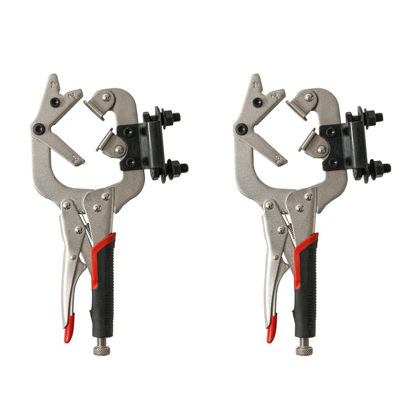 Xiao & Dao Pro Locking Welding Clamp with Swivel V type Pads And Installing Support clips,mount tools,woodworking,10Inch 2-PACK 10‘’2-pack