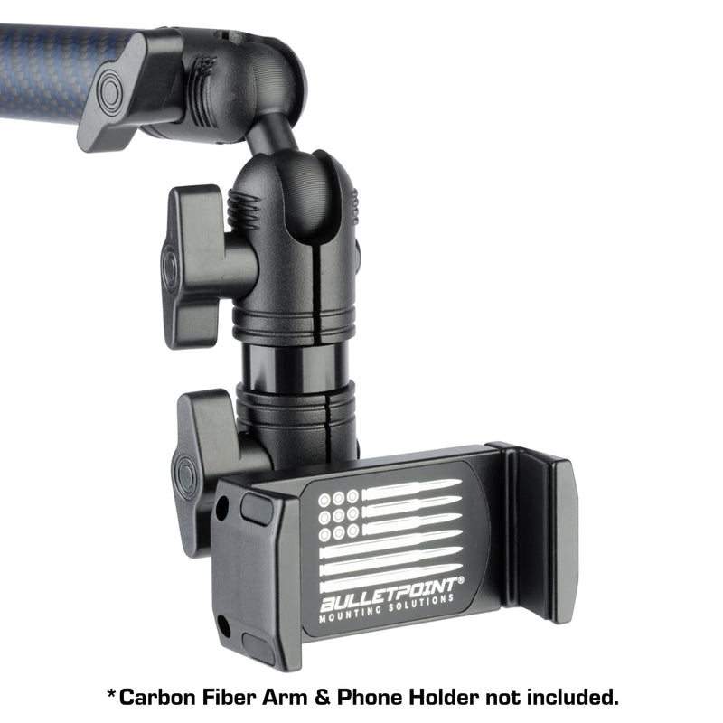 Bulletpoint Drop-Down Lower Phone Placement Kit 20mm-20mm Connector with 1cm Mounting Arm for Vehicle Phone Mounts