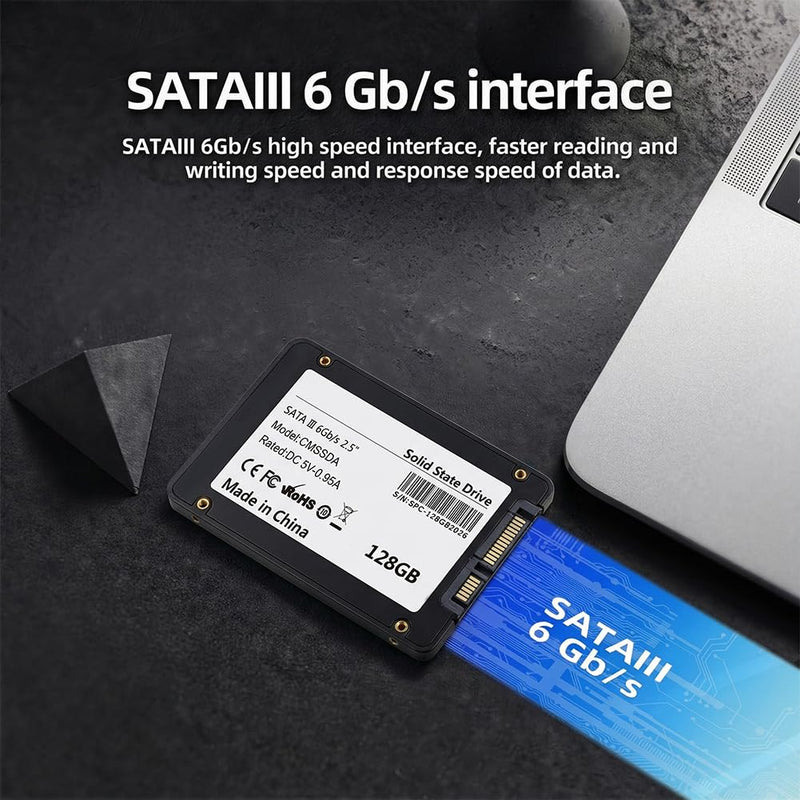 SATA III SSD 128GB 2.5" Internal Solid State Drive, Up to 550MB/s Read Speed, Upgrade PC or Laptop Memory & Storage for IT Pros, Creators & Everyday Users (I) I