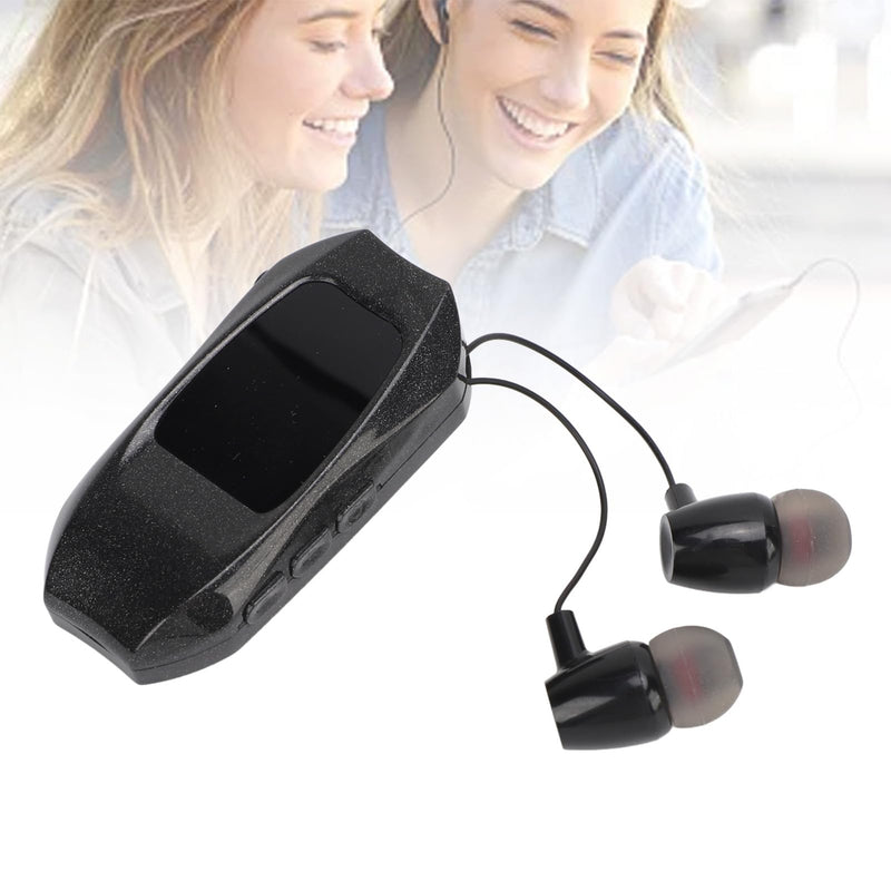 Retractable Headsets, Headphone V5.3 Stereo Earpiece Business Headphones, Clip on Earbud Compatible with Smart Cell Phones Tablet Pad PC Laptop (Double Ear) Double Ear