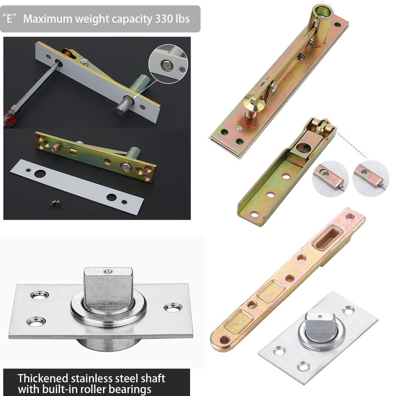HOWHY Hidden Hinge Hardware for Heavy Duty Wood Doors & Bookcase & Secret Doors, Maximum Load 330lb, Side Mounting