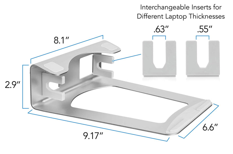 Mount-It! Vertical Laptop Stand - Aluminum 2 in 1 Riser for Desk | MacBook Air and Pro Holder