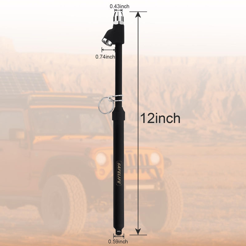 SAFELIFE Tire Pressure Gauge Heavy Duty Air Pressure Tire Gauge, Straight-on Foot Dual Head Chucks, Frosted Black, 10-150PSI 100-1000KPa for Semi Truck Car RV Van (1) 1