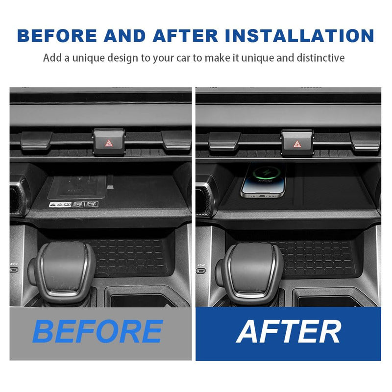 Wireless Charging Protective Mat for RAV4 2026 Accessories Center Console Wireless Charger Pad for Toyota Rav4 2026 Accessories Silicone Anti-Slip (Wireless Charging Mat) Wireless Charging Mat