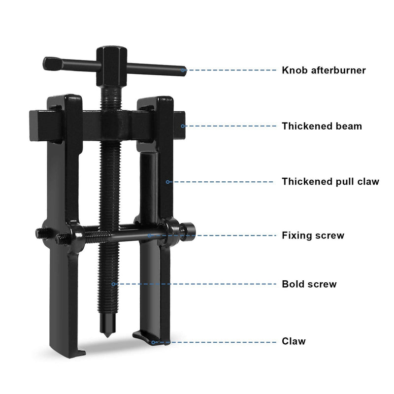 Two Jaw Bearing Gear Puller, Bearing Gear Puller Tool kit, Twin Legs Bearing Gear Puller Remover Hand Tool Removal Kit, for Automotive Flywheel, Motorcycle Wheel, Machine Bearing(6inch（55 * 90）) 6inch（55*90）