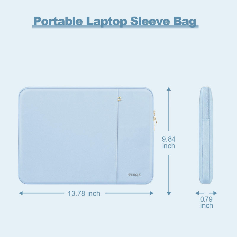 Laptop Case 13.3 inch, 13-13.3 inch Laptop Sleeve, Air Blue | Compatible with MacBook Air/Pro 13/Pro 14 M5 M4 M3 M2 M1, HP Dell ASUS Lenovo, Portable Computer Bag with Vertical Pocket
