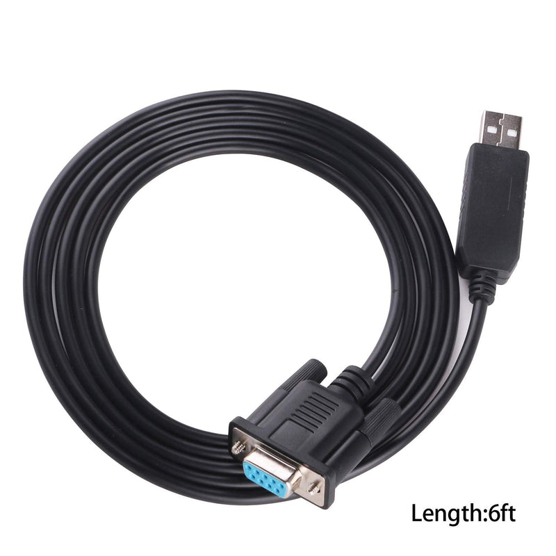 USB to RS-232 DB9 Female 9 Pin Null Modem Rollover Serial Adapter Cable for Windows,Linux MAC OS (Null Modem) Null modem 2-TX