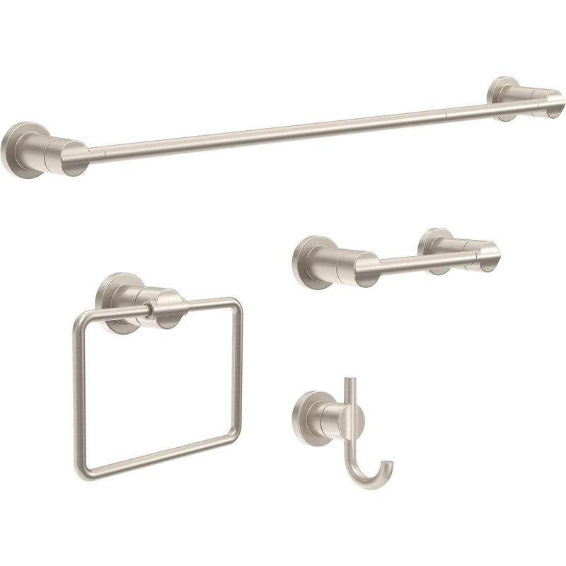 Delta Towel Rack | 24 or 18 Inch SpotShield Brushed Nickel Adjustable Towel Bar for Bathroom, Kitchen | Nicoli Accessories