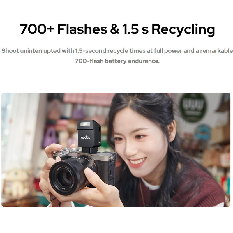 GODOX iT22N Mini Camera Flash with TTL Auto-Metering IT22N for Nikon TTL Camera Flash 1.5s Recycling 700 Flashes Built-in Lithium Battery with Magnetic Diffuser Filters Compatible for Nikon Camera