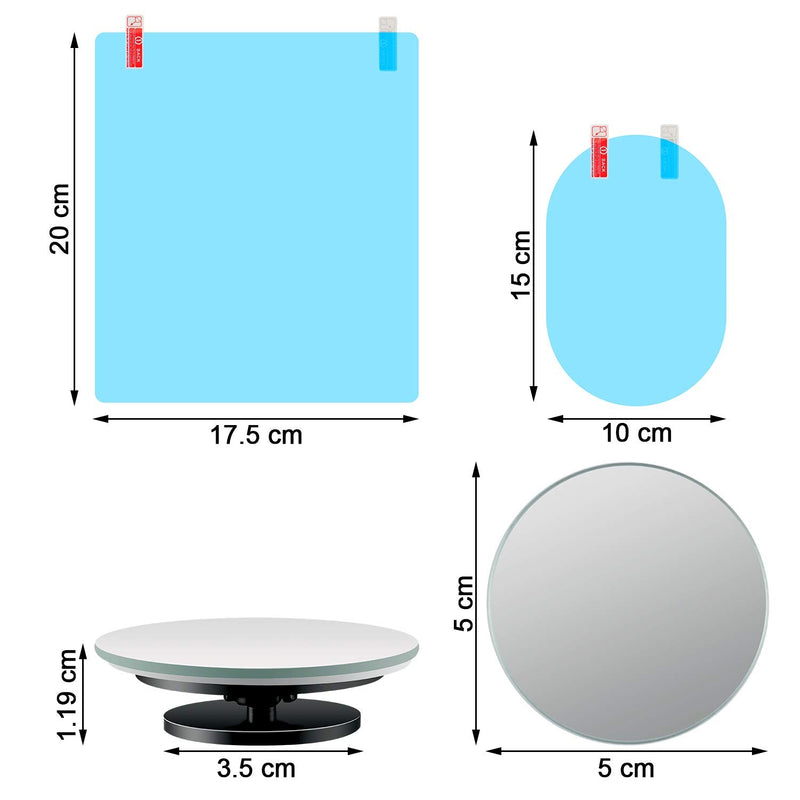 Boao 16 Pieces Car Waterproof Film Anti Rain Mirror Film Waterproof Car Blind Spot Side View Mirror Film Frameless Convex Rear View Mirror Rainproof for Cars Suv Trucks Bus