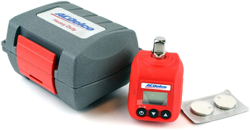 ACDelco 3/8” Digital Torque Adapter, 5.9-59 ft-lbs (8-80 Nm) Range, Audible Buzzer & LED Flash Notification, Includes ISO 6789 Calibration Certificate, ARM602-3