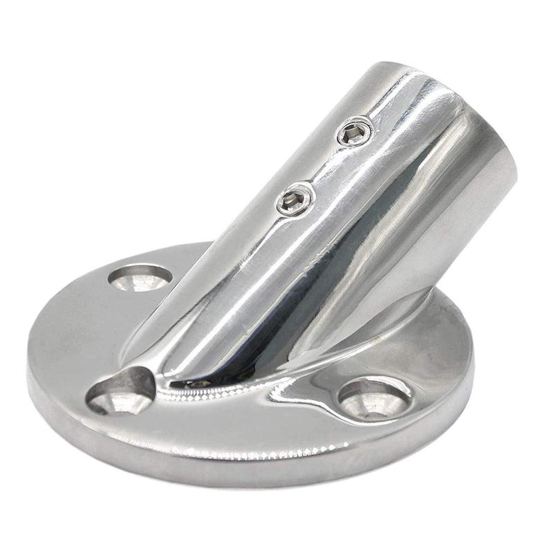 NRC&XRC Heavy Dudy 316SS Marine Boat Hand Rail Fittings 30 Degree Round Base for 1'' OD Tube 30° FOR 1" ODTube