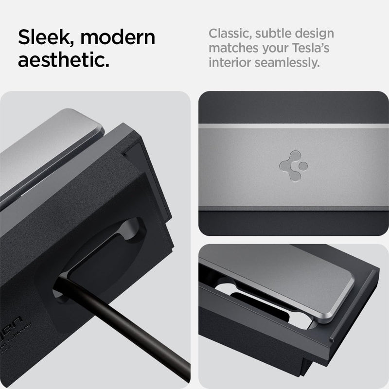 Spigen Cable Organizer Station Designed for Tesla Model 3 and Y 2024/2023/2022 [Not Compatible with Model 3 2024 Refresh] [Cable Not Included]