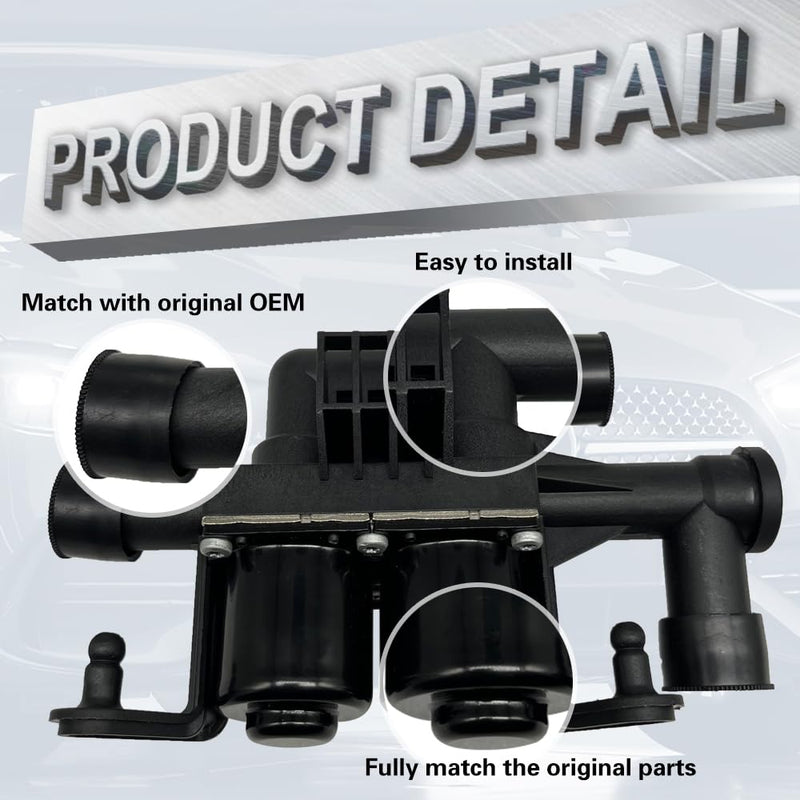 Heater Control Valve – Water Control Valve for BMW F01 F02 F10 F11 F12 F13 520i 528i 535i 550i 640i 650i 740i 750i 760Li M5 M6 Alpina B6 B7 – Replaces 64219310349, 64114271156, 64119119164