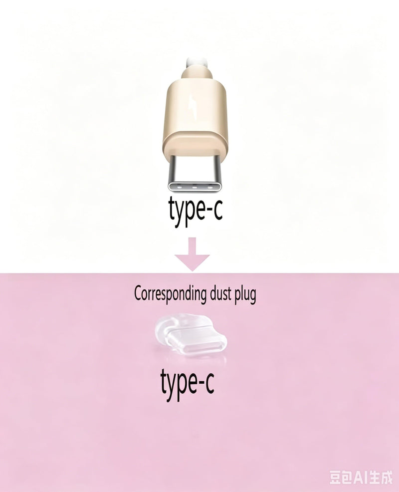 100 PCS Silicone USB C Dust Plug, Transparent Dust Plugs Charm Type C, Cell Phone Anti-Dust Charging Port Cover