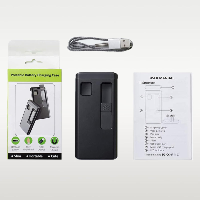 Charging Case, 2 in 1 Portable Charger with Magenetic Holder, Charging Device/Power Bank, 2 Magnetic Storage Spaces(Case only)