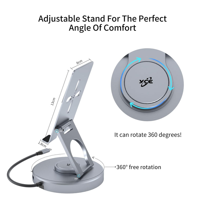 Docking Station for Steam Deck/ROG Ally/Legion Go - 6-in-1Steam Deck Dock with HDMI 2.0 4K@60Hz, 3.5mm Audio and USB-C PD 100W Speed Charging for iPad,Steam Deck,ROG Ally,Phone 6 in 1