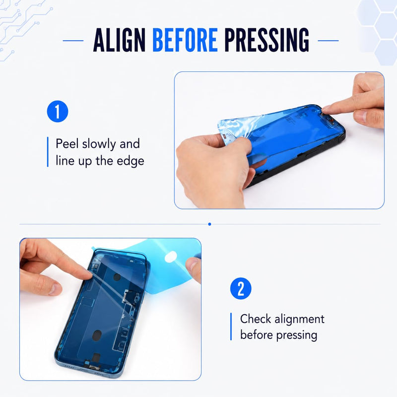 Screen Adhesive Seal Kit Compatible with iPhone 14 Plus, 2-Pack Pre-Cut Display Frame Adhesive for Screen Reassembly, A2632 A2885 A2888 A2887 A2886