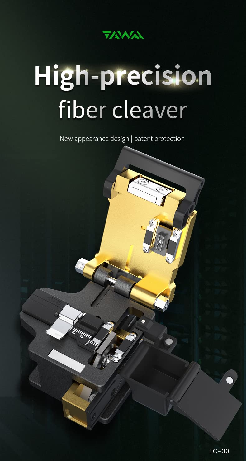ORIENTEK Optical Fiber Cleaver Double Fixture High Precision Fiber Optic Cutting tools Wire Stripping Machine clivador fibra óptica 48,000 Cleaves (FC-30 Cleaver) FC-30 Cleaver