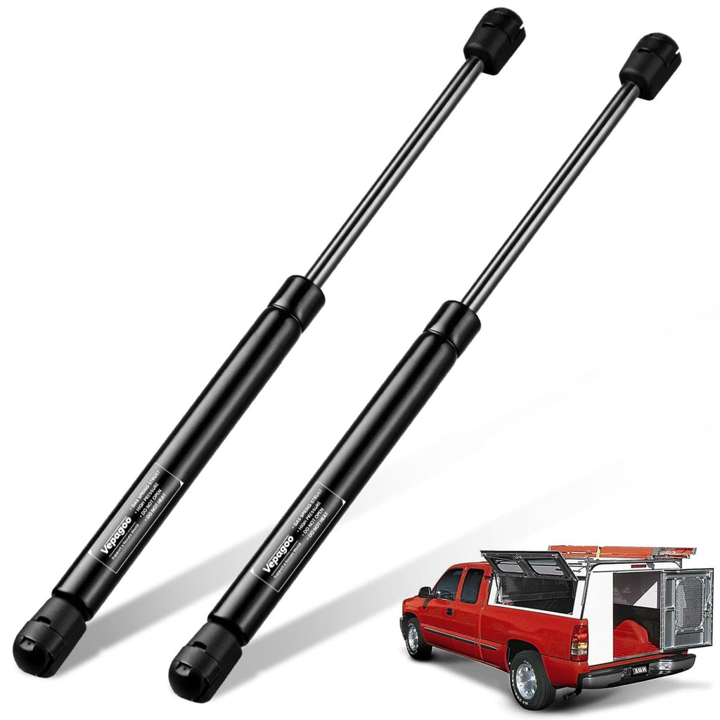 Vepagoo C1615208 16 Inch Gas Struts 45Lbs/200 N Shocks Spring for Camper Shell Window Truck Cap Canopy Rear Glass Topper Replacement,Lift Supports Set of 2 16IN 45LB